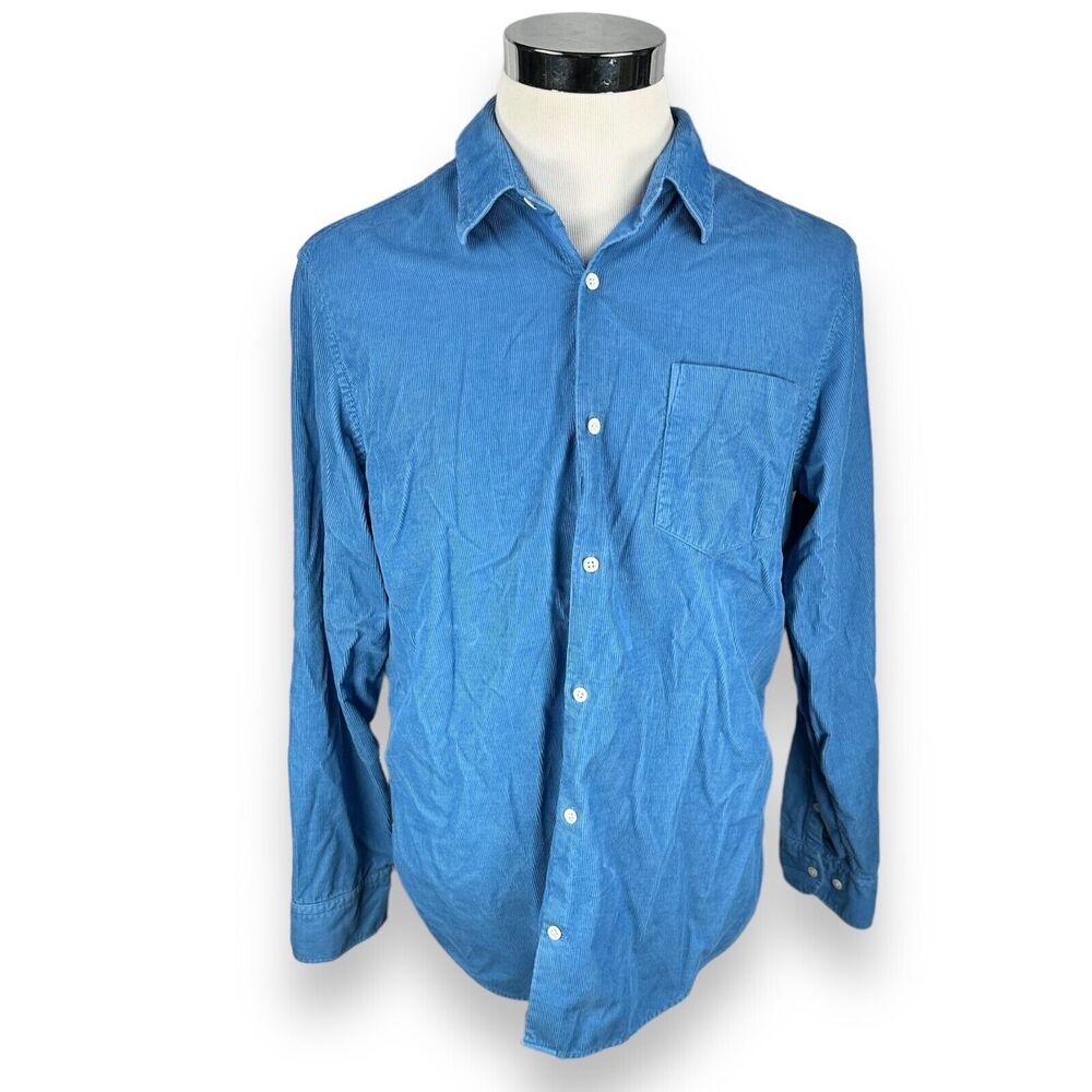 Men's Blue Casual Button Down Shirt